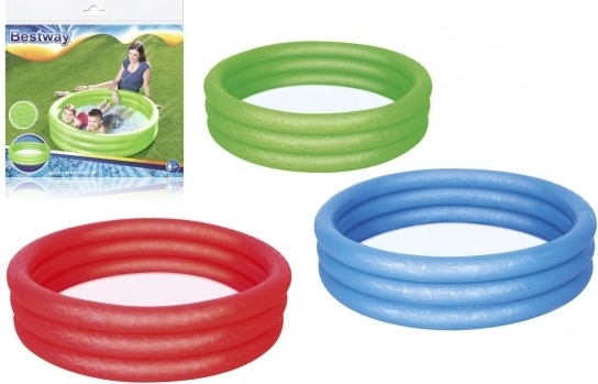 Bazén dětský nafukovací 122x25cm 3 komory 3 barvy v sáčku 2+