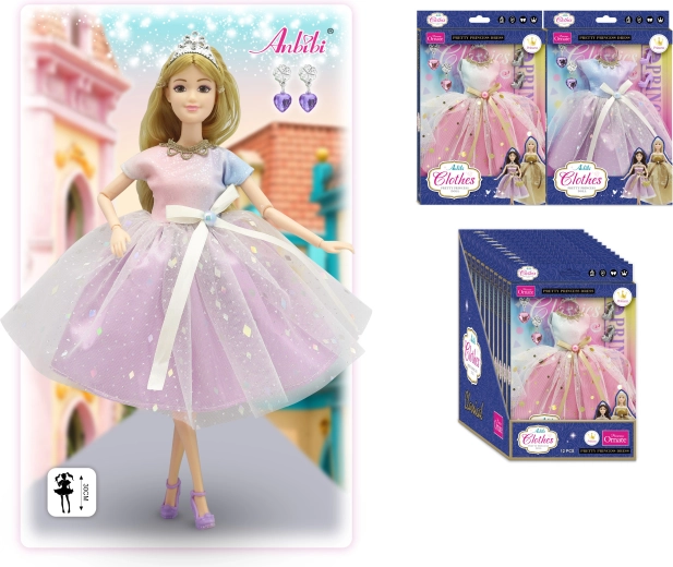 Klasické princeznovské šaty pro panenky 30 cm – více druhů