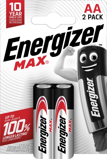 Alkalické baterie ENERGIZER Max AA, 2 ks