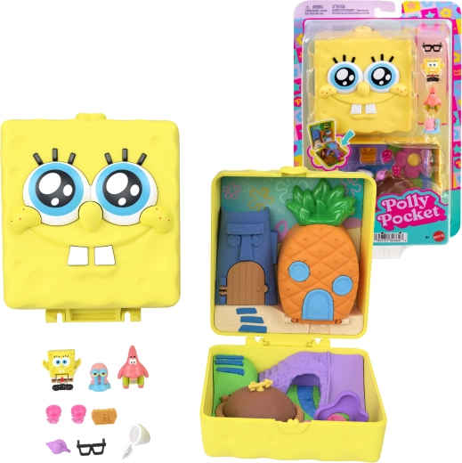 Polly Pocket kompaktní herní set SPONGEBOB SQUAREPANTS s figurkami a příslušenstvím