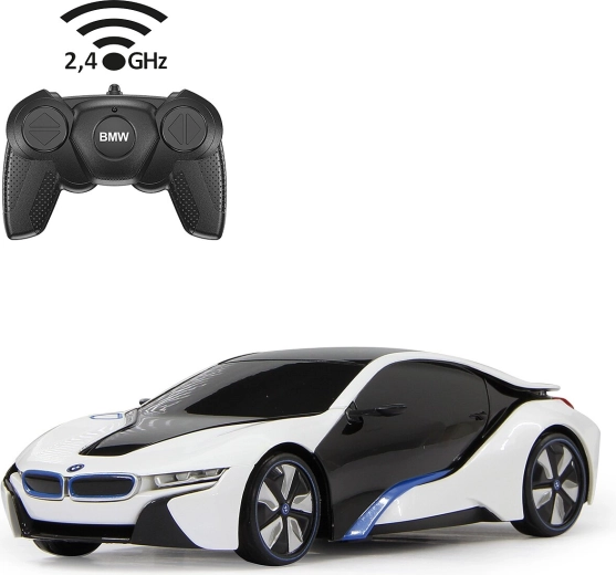 Dálkově ovládané auto BMW i8 v měřítku 1:24 bílé