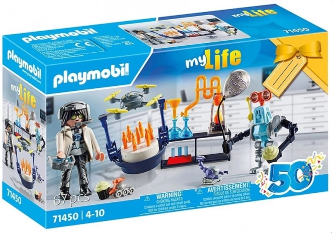 PLAYMOBIL dárková sada: vědec s roboty