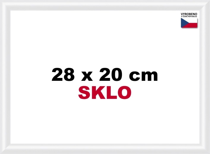 Plastový fotorám 28 × 20 cm – bílý