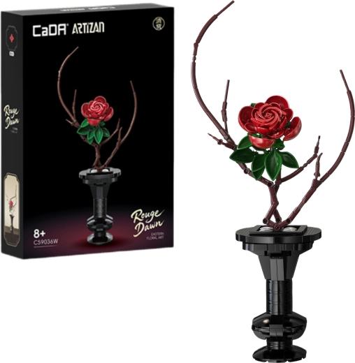 Stavebnice CaDA květiny rouge dawn 43 cm - 1 kus