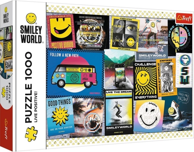Puzzle 1000 dílků Smiley – Žij pozitivně