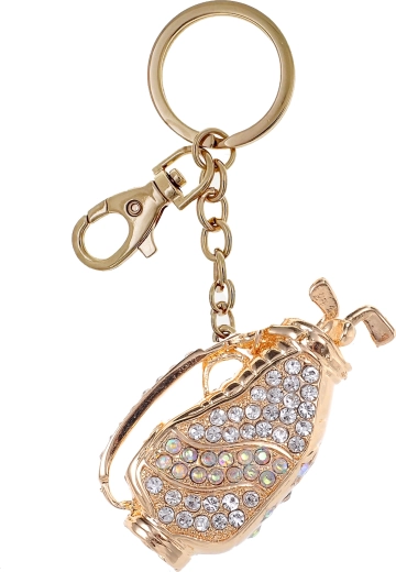 Zlatý přívěsek na klíče ve tvaru golfové hole