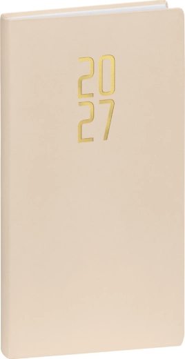 Notique kapesní diář Ponza 2027 béžový 9 × 15,5 cm