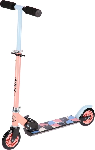 Skládací koloběžka NILS Extreme růžovo‑modrá