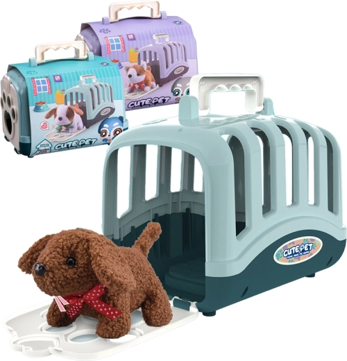 Plyšoví mazlíčci v přepravce – sada 15 ks