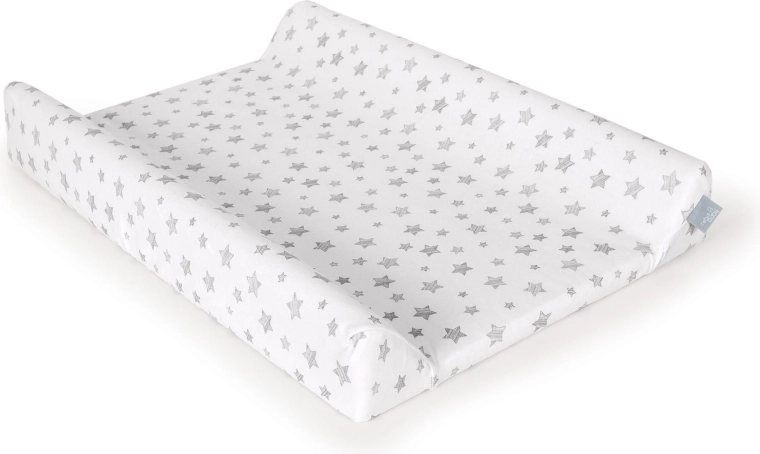 Ceba potah na přebalovací podložku 50 × 70 cm, 2 ks – světle šedý + šedé hvězdy