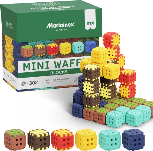 Stavebnice Mini Waffle Blocks 302 dílků MARIOINEX