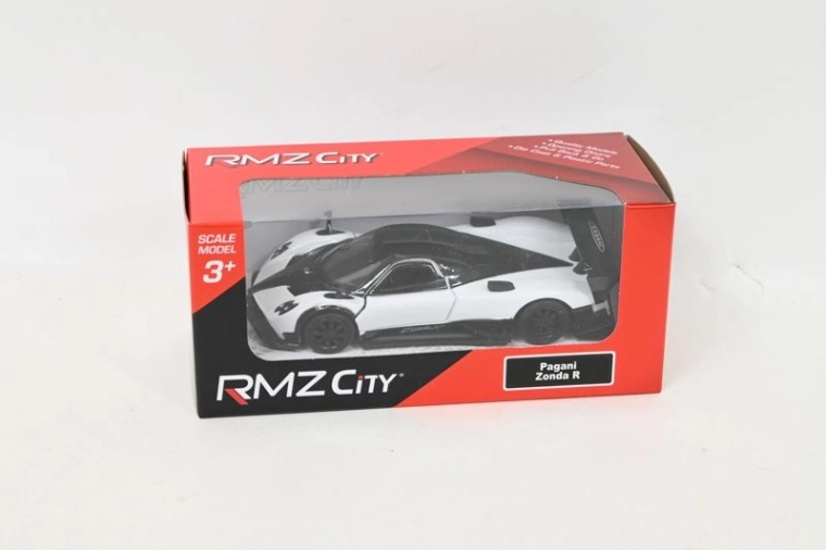 Kovový model RMZ Pagani Zonda R bílý 1:39 s pull-back