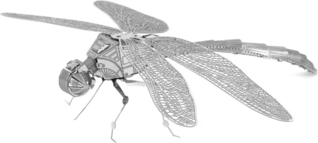 3D kovový model Vážka