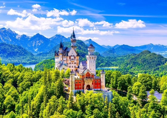 Puzzle Zámek Neuschwanstein v létě 1000 dílků