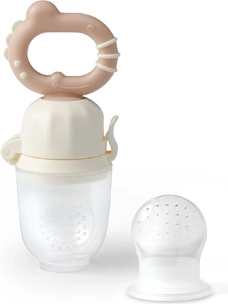 Kousátko na podávání jídla BABYONO Dino, béžové, od 6 měsíců