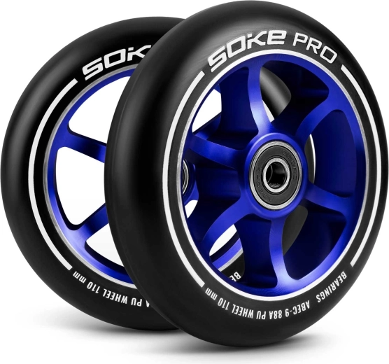 Kolečka pro koloběžku Soke 110 mm modrá (2 ks)