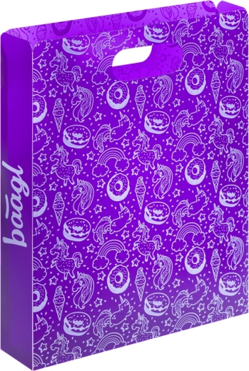 Plastové desky na školní sešity s uchem BAAGL Jednorožec