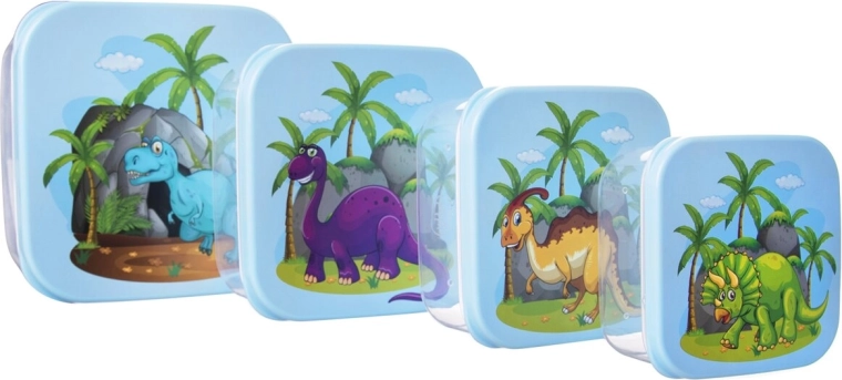 Dětské svačinové boxy dinosaurus 4 ks