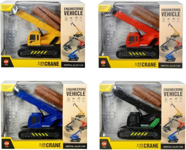 Kovový stavební jeřáb – dětská hračka