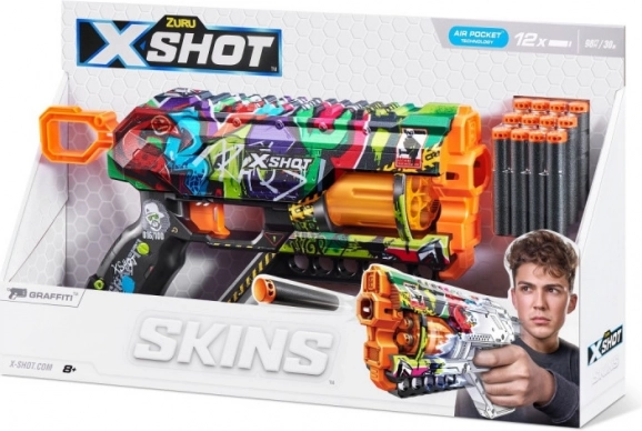 X-SHOT Skins Griefer Graffiti blaster s 12 pěnovými šipkami