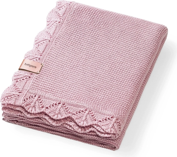BabyOno pletená bambusová deka Pink 75 × 100 cm