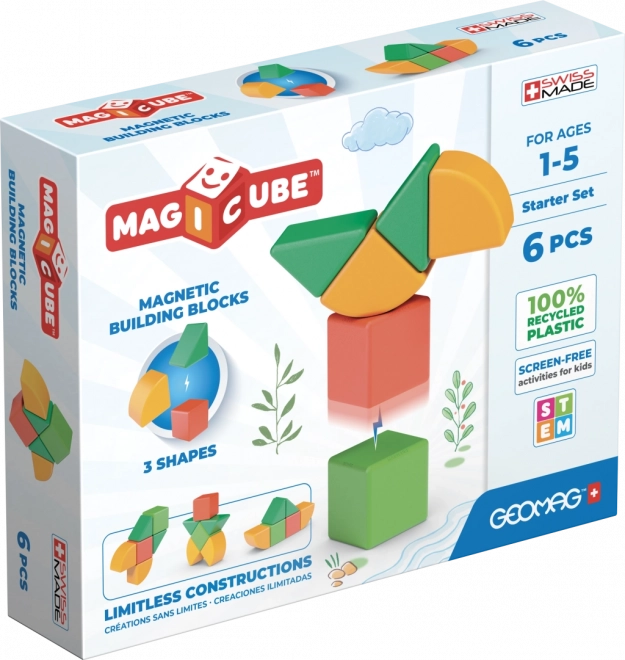 Geomag Magicube Shapes – magnetická stavebnice pro nejmenší, 6 dílků