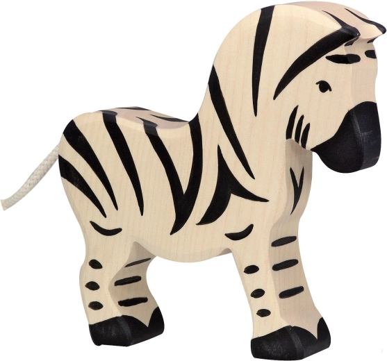 Dřevěná figurka zebra Holztiger - 1 kus