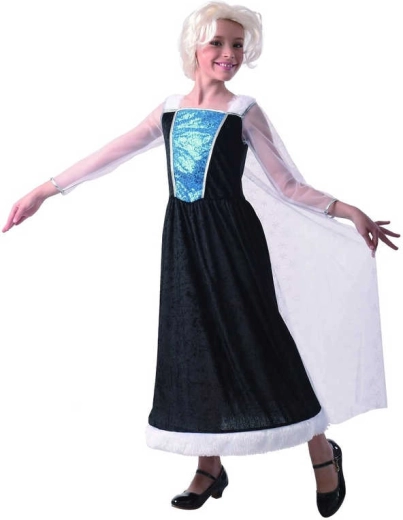 Karnevalový kostým princezna – šaty s pláštěm, velikost M (120–130 cm)