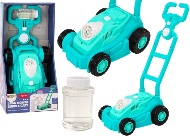 Dětská bublinková sekačka s madlem – tyrkysová