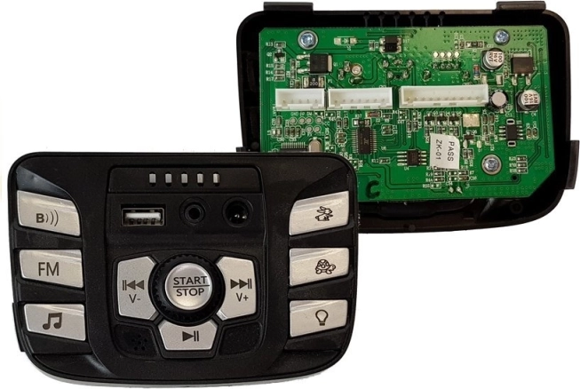 Panel hudby pro vozidlo na akumulátor