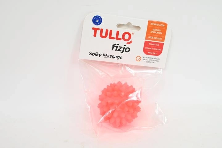 Fizjo rehabilitační masážní míček ježek 5,4 cm červený