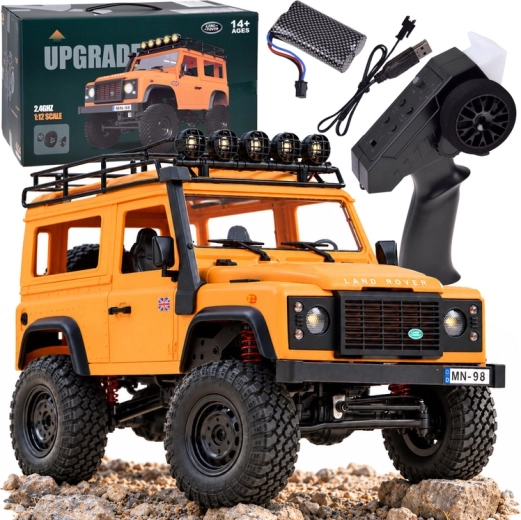 Dálkově ovládaný model Land Rover Defender 90 4x4 v měřítku 1:12