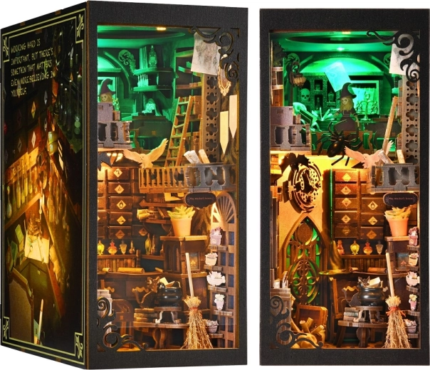 2Kids Toys 3D skládačka zarážka na knihy miniatura domečku Dům čarodějnice