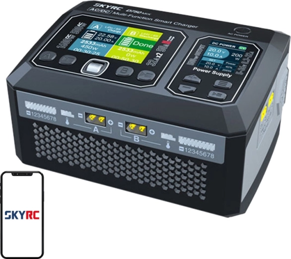 Dvoukanálová AC/DC nabíječka SKYRC D750 Mix pro modelářské akumulátory