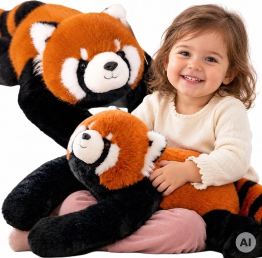 WOOPIE Zátěžová senzorická plyšová červená panda 1 kg