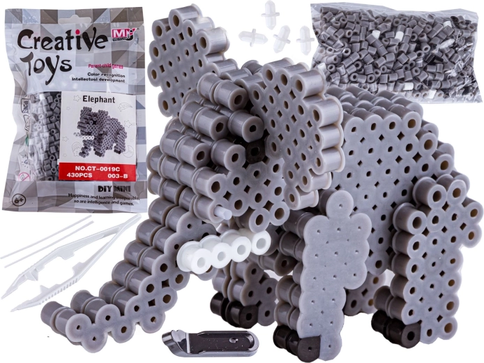 Koraliky na zažehlování 3D sloník v sáčku