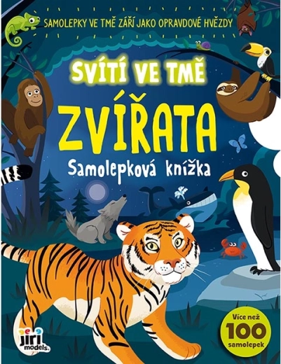 Svítí ve tmě: zvířata – samolepková knížka