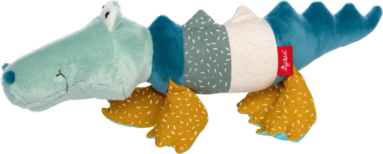 Sigikid první plyšový krokodýl patchwork 43 cm