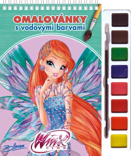 Akim omalovánky s vodovými barvami a štětcem WinX Club