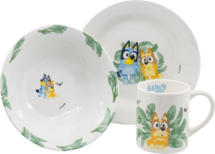 Bluey dárková sada talíře, misky a hrnku (3dílná)