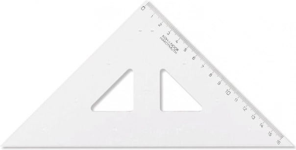 Koh-i-noor trojúhelník s ryskou 16 × 16 × 25 cm
