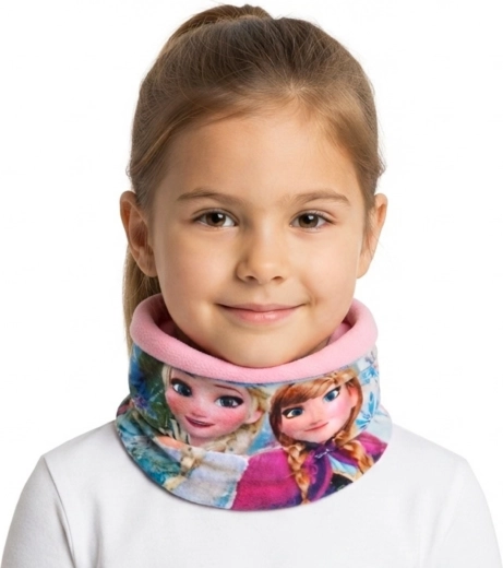 Dětský nákrčník Frozen Elsa a Anna růžový