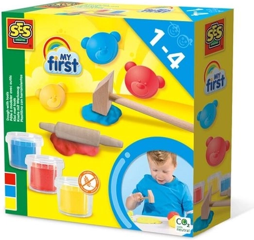 SES My First modelovací hmota – 3 barvy (3×90 g) + nástroje