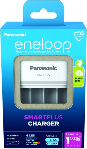 Eneloop chytrá a rychlá nabíječka BQCC55 bez akumulátorů