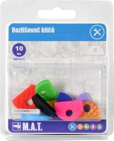 Gumové rozlišovače klíčů, mix barev (10 ks)