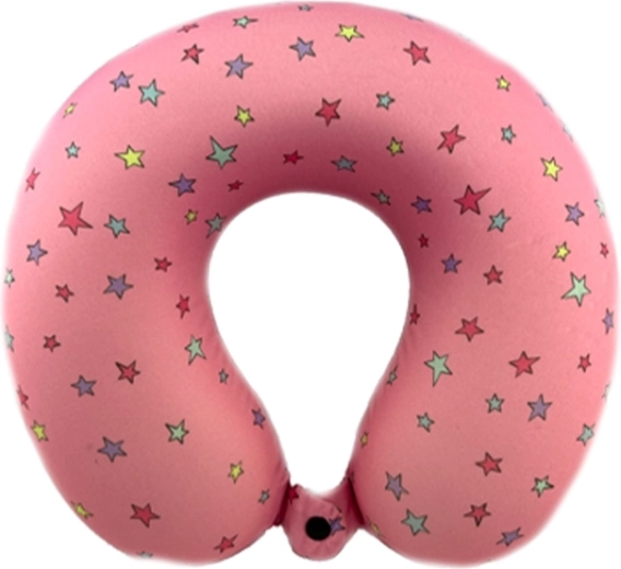 Cestovní záhlavník s paměťovou pěnou – růžový