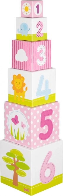 Skládací věž z kostek Afrika GOKI