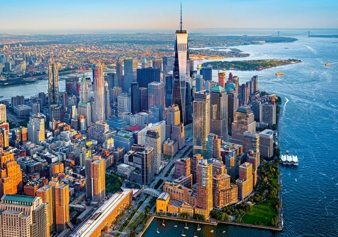 Puzzle 500 dílků Západ slunce nad Manhattanem
