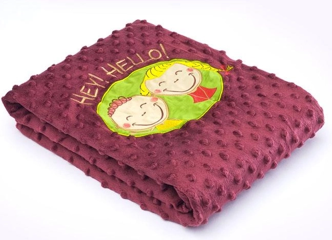 Dětská oboustranná deka Sensillo 75 × 100 cm hnědá