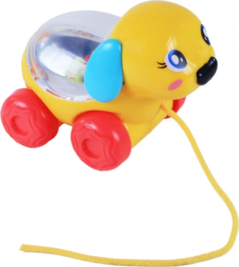 Tahací pes s barevnými kuličkami pro nejmenší